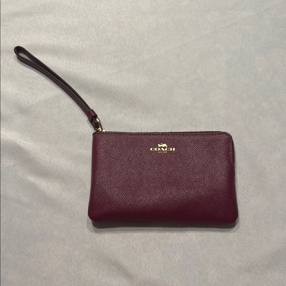 Coach Burgundy Wristlet